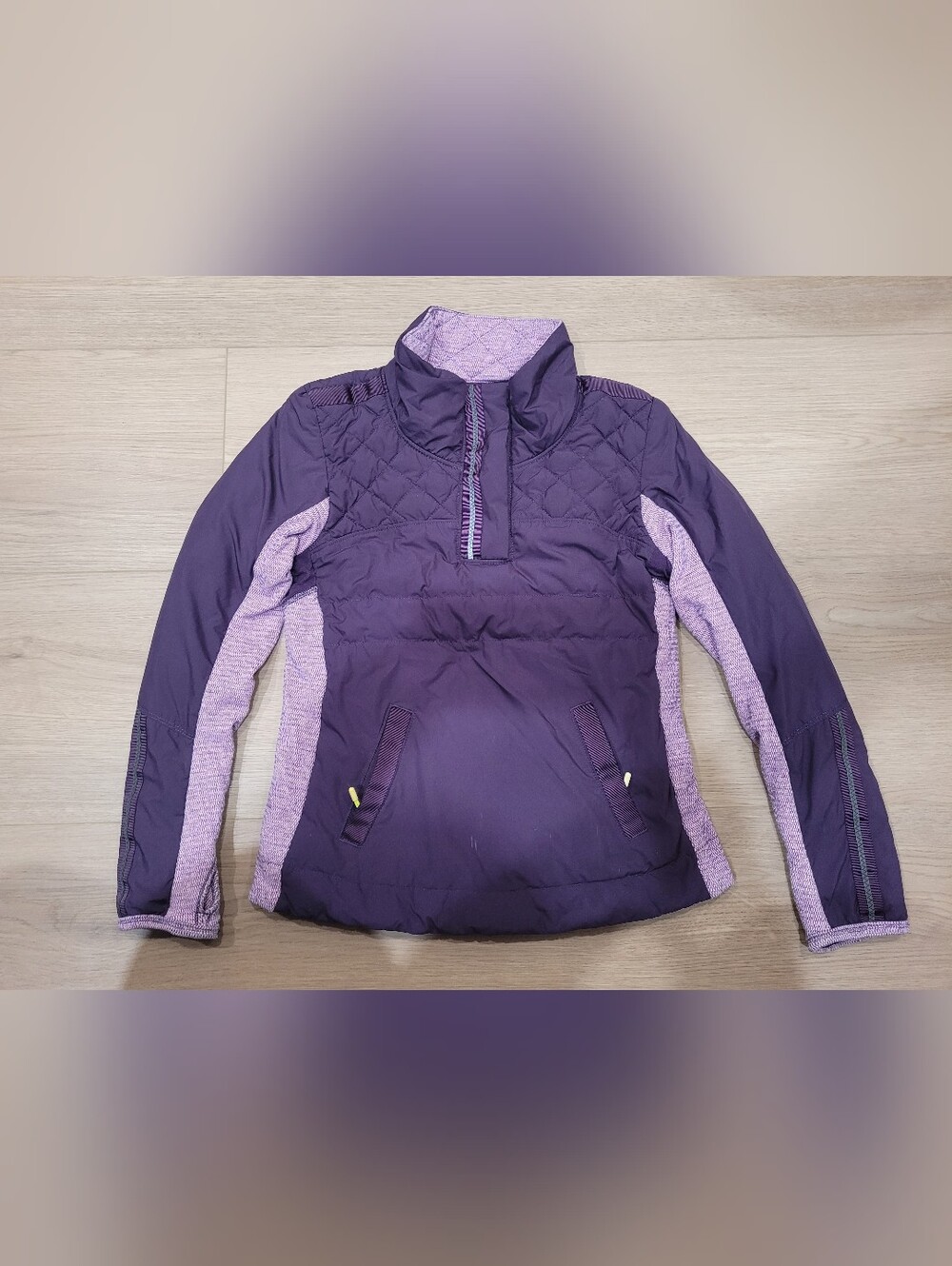 Purple Kid 8 Ivivva 3/4 Pull Over Sweater Jacket